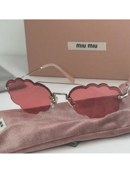 ?- New Authentic MIU MIU MU57U Irregular-Frame Sunglasses main image 9